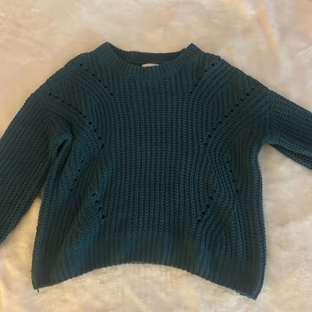 SO Women's Deep Teal Crew Neck Sweater